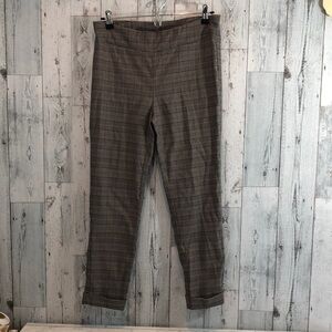 Jules & Leopold Checkered Cuffed High Waisted Ankle Pull On Pants Large